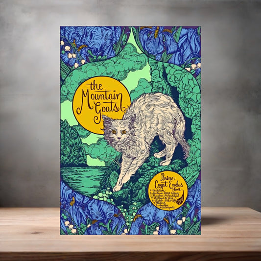 Mountain Goats concert poster on aluminum print. Multiple sizes available. v8