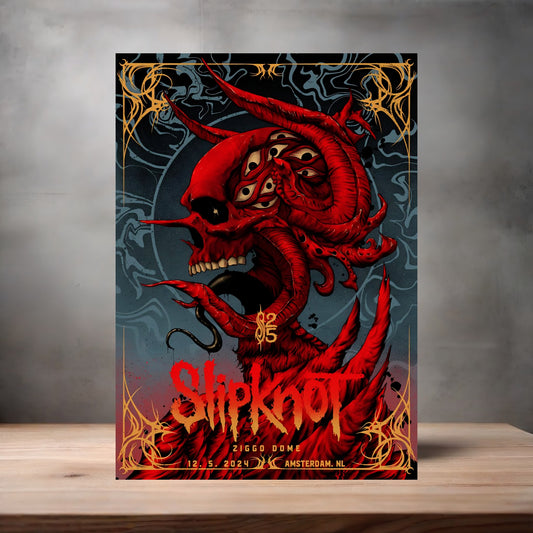 Slipknot band poster on aluminum print. Multiple sizes available. v2