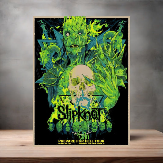 Slipknot band poster on aluminum print. Multiple sizes available. v3