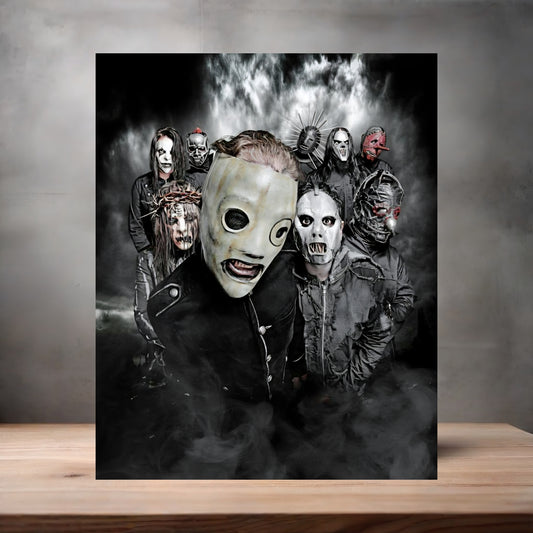 Slipknot band poster on aluminum print. Multiple sizes available. v6