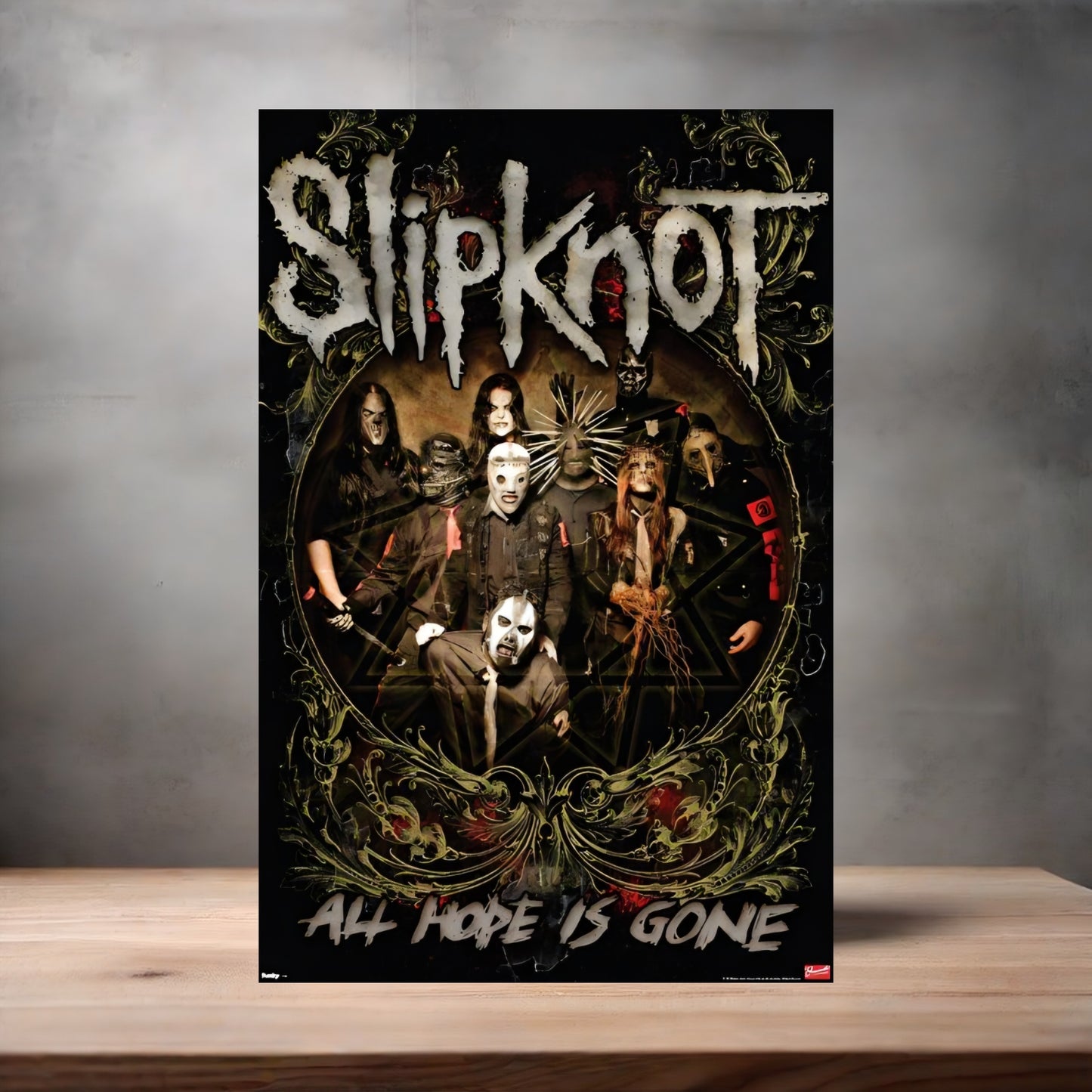 Slipknot band poster on aluminum print. Multiple sizes available.