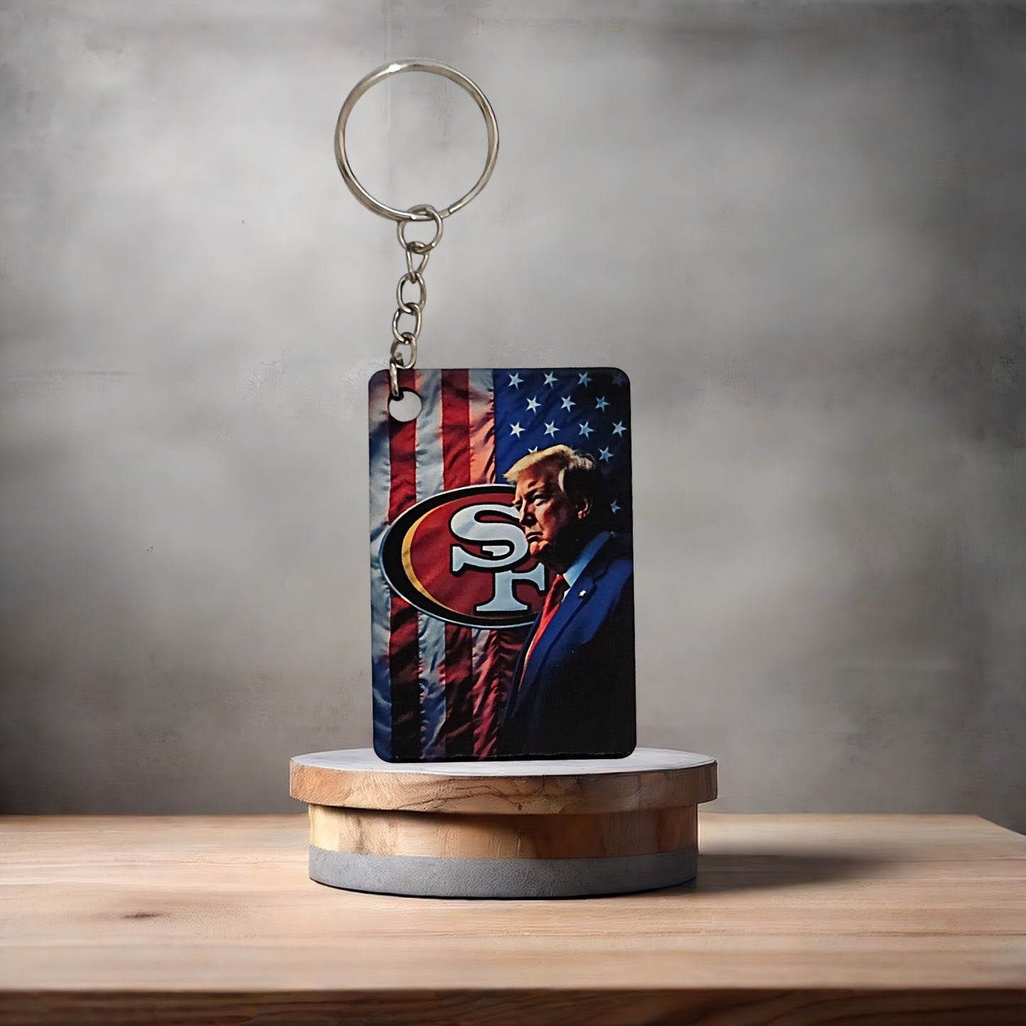 San Francisco 49ers Donald Trump keychain. v2