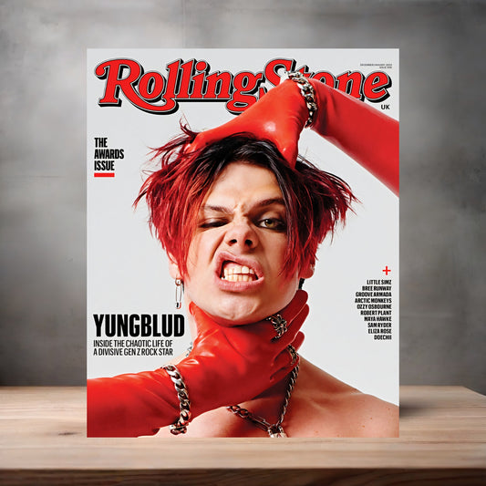Yungblud poster on aluminum print. Multiple sizes available. Rolling Stone magazine
