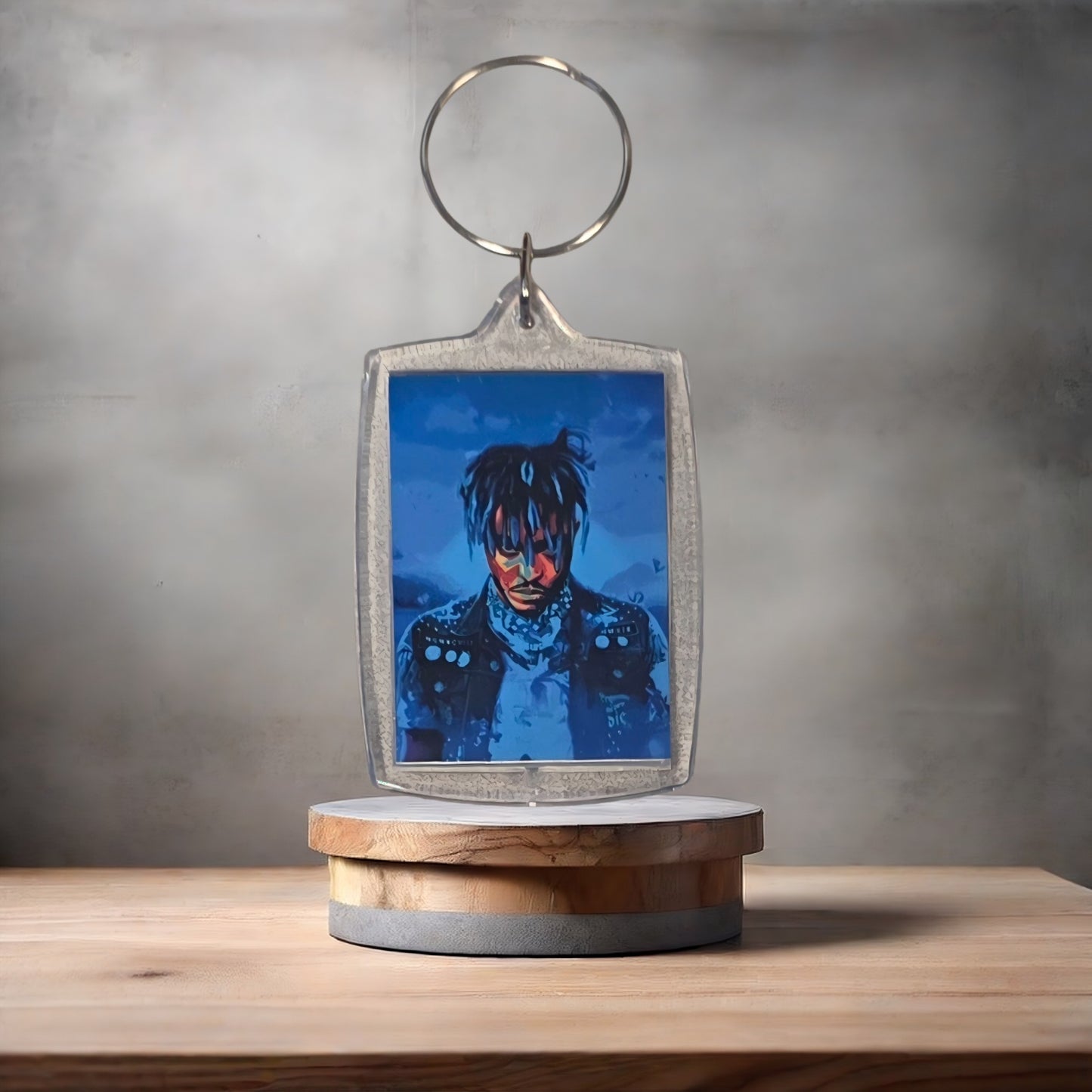 Juice Wrld poster keychain on 2 aluminum prints. B