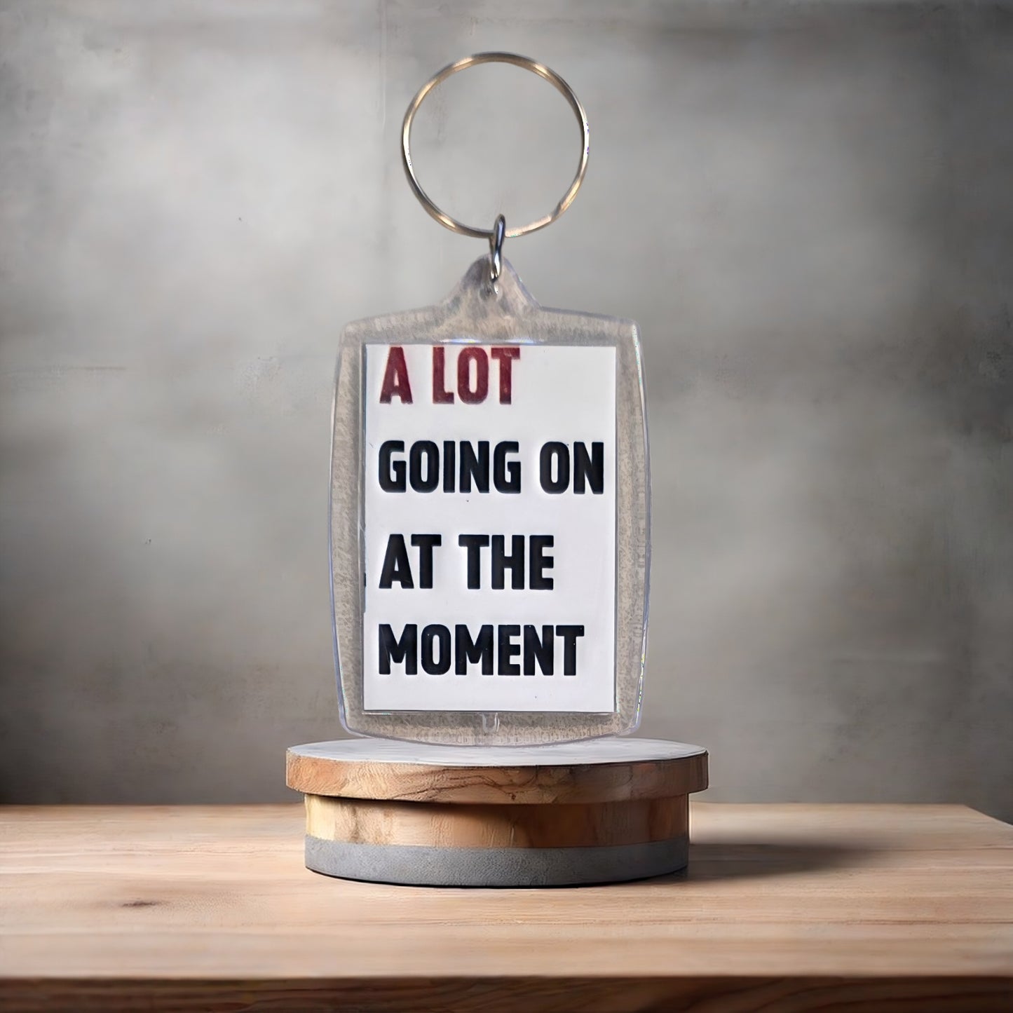 Taylor Swift A lot Going on at the Moment poster keychain on 2 aluminum prints.