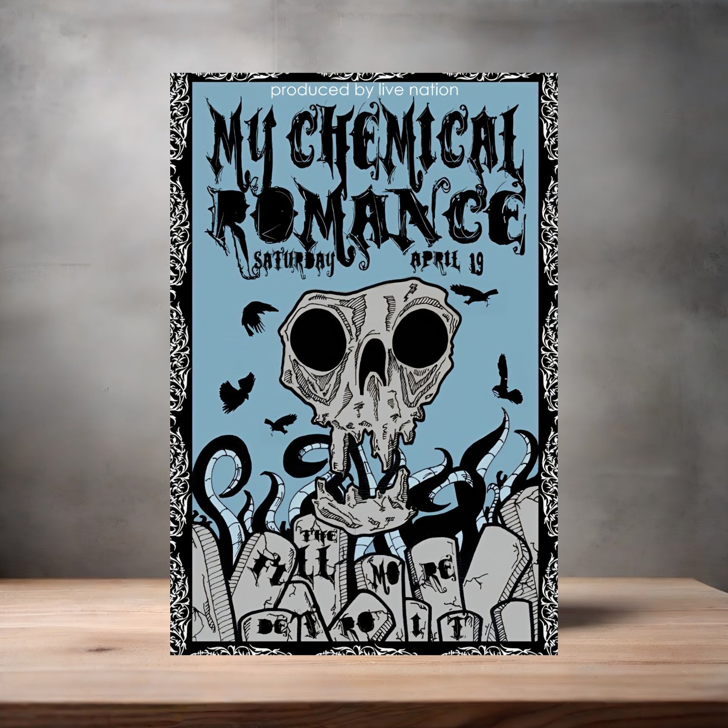 My Chemical Romance poster on aluminum print. Multiple sizes available. Fillmore concert