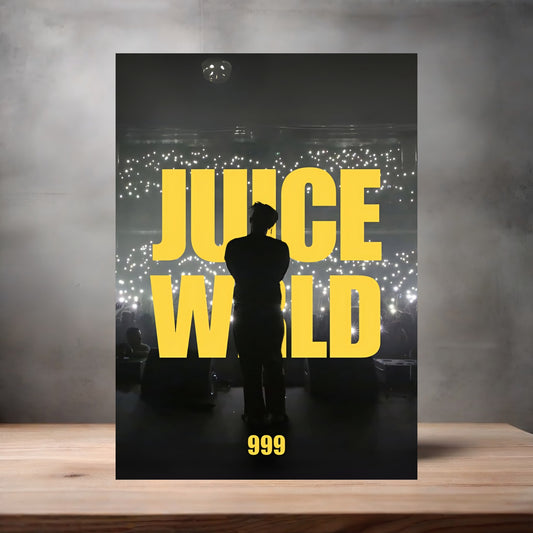 Juice Wrld poster on aluminum print. Multiple sizes available. 1