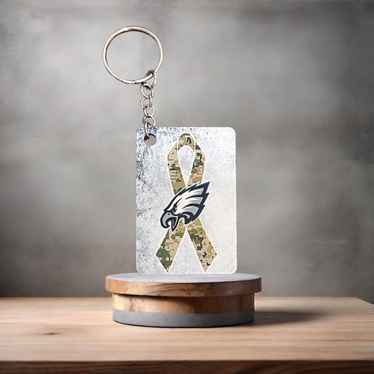 Philadelphia Eagles Salute to Service keychain. NFL