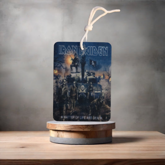 Iron Maiden A Matter of Life and Death car air freshener. Many scents to choose from.