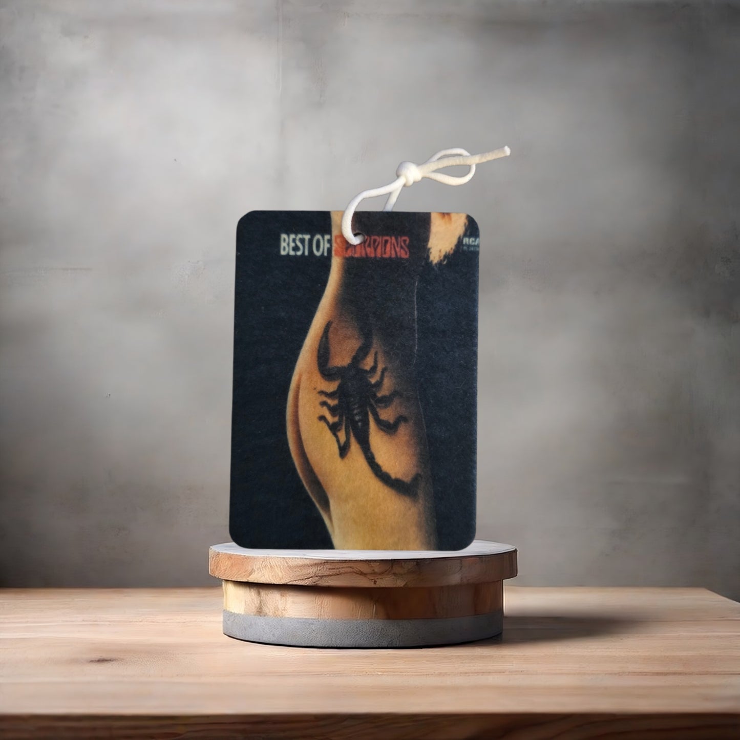 Best of Scorpions album car air freshener. Many scents to choose from.