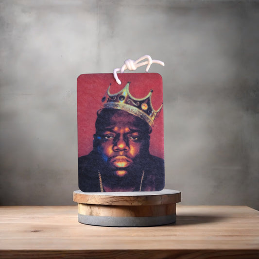Biggie Smalls Notorious BIG car air freshener. Many scents to choose from.