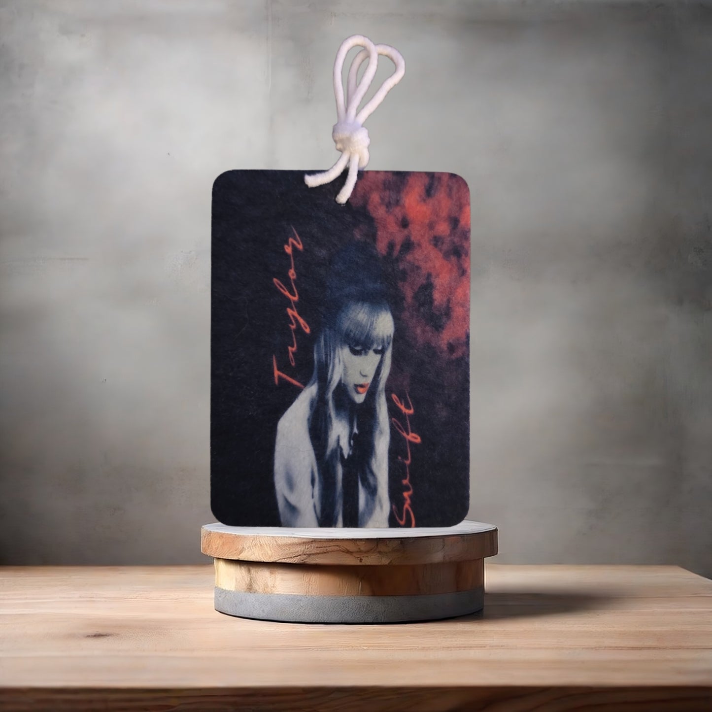 Taylor Swift black and red car air freshener. Many scents to choose from.