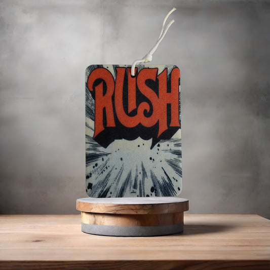 Rush Greatest Hits car air freshener. Many scents to choose from.