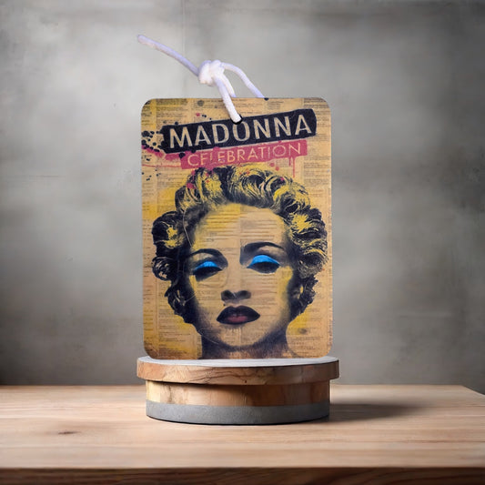 Madonna Celebration car air freshener. Many scents to choose from.