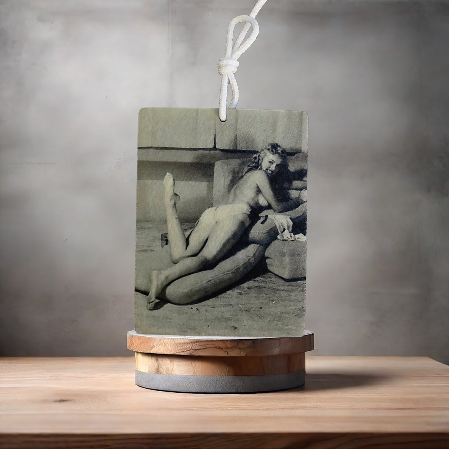 Nude Marilyn Monroe car air freshener. Many scents to choose from.