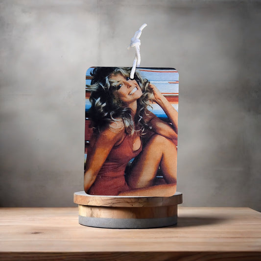 Iconic Farrah Fawcett car air freshener. Many scents to choose from.