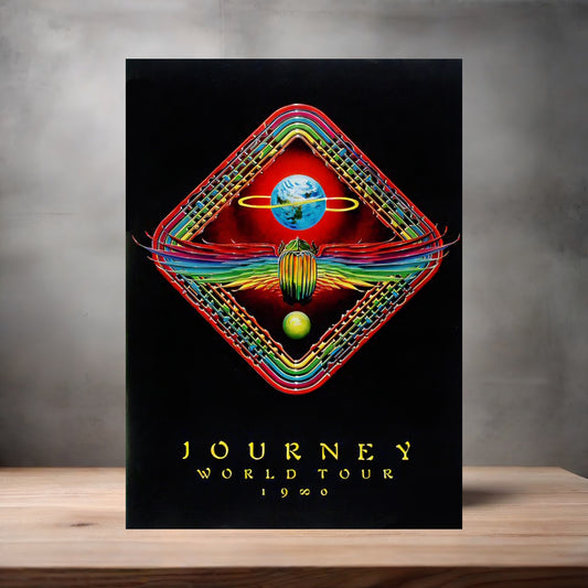 Journey 1980 World Tour poster on aluminum print. Multiple sizes available.