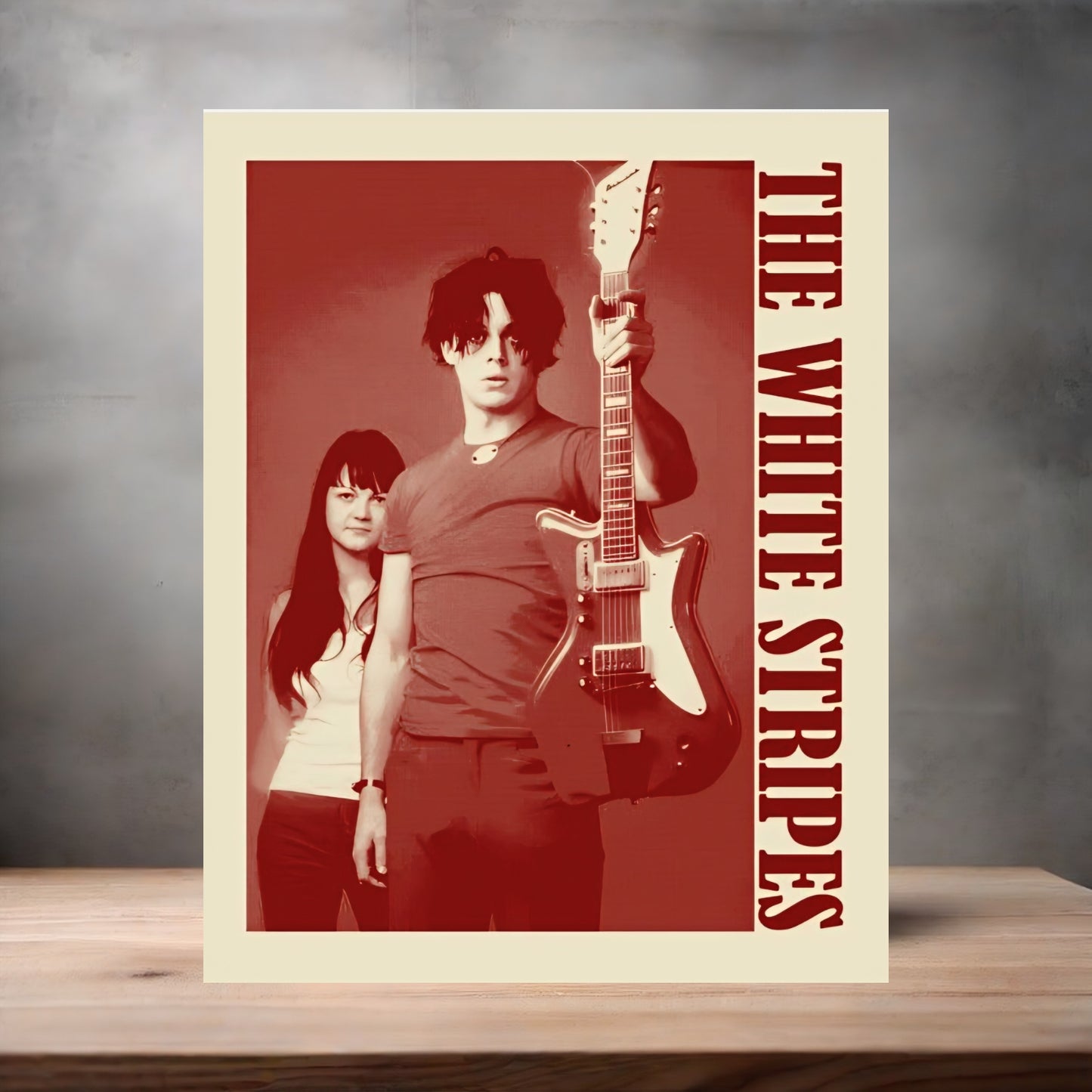 The White Stripes poster on aluminum print. Multiple sizes available.