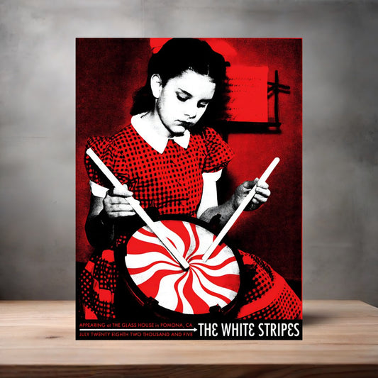 The White Stripes concert poster on aluminum print. Multiple sizes available.