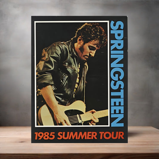 Bruce Springsteen 1985 Summer tour poster on aluminum print. Multiple sizes available.