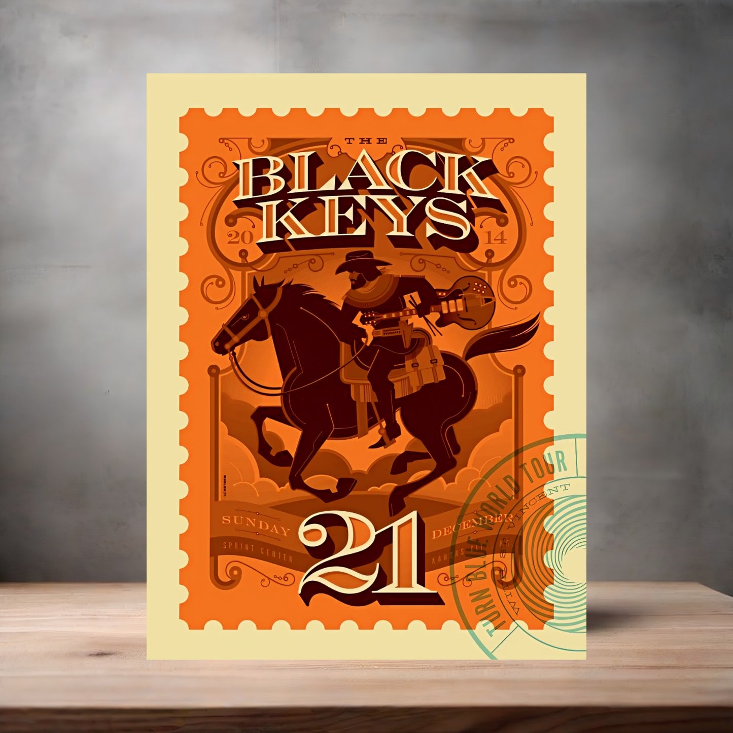 The Black Keys concert poster on aluminum print. Multiple sizes available. V6
