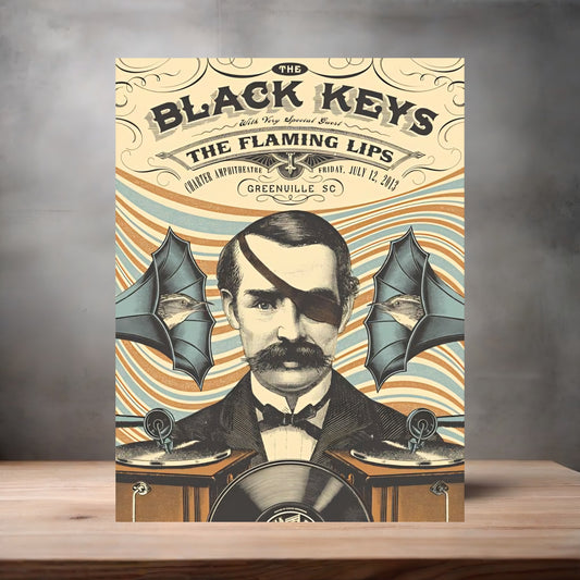 The Black Keys concert poster on aluminum print. Multiple sizes available. The Flaming Lips
