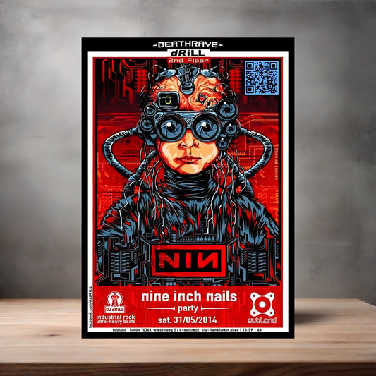 Nine Inch Nails concert poster on aluminum print. Multiple sizes available.