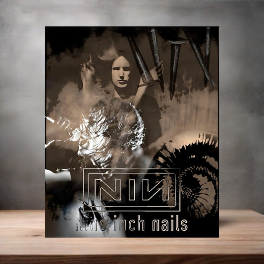 Nine Inch Nails poster on aluminum print. Multiple sizes available.