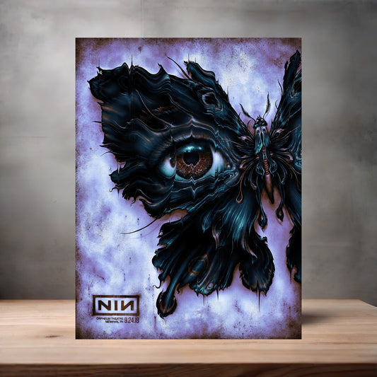 Nine Inch Nails Memphis concert poster on aluminum print. Multiple sizes available.