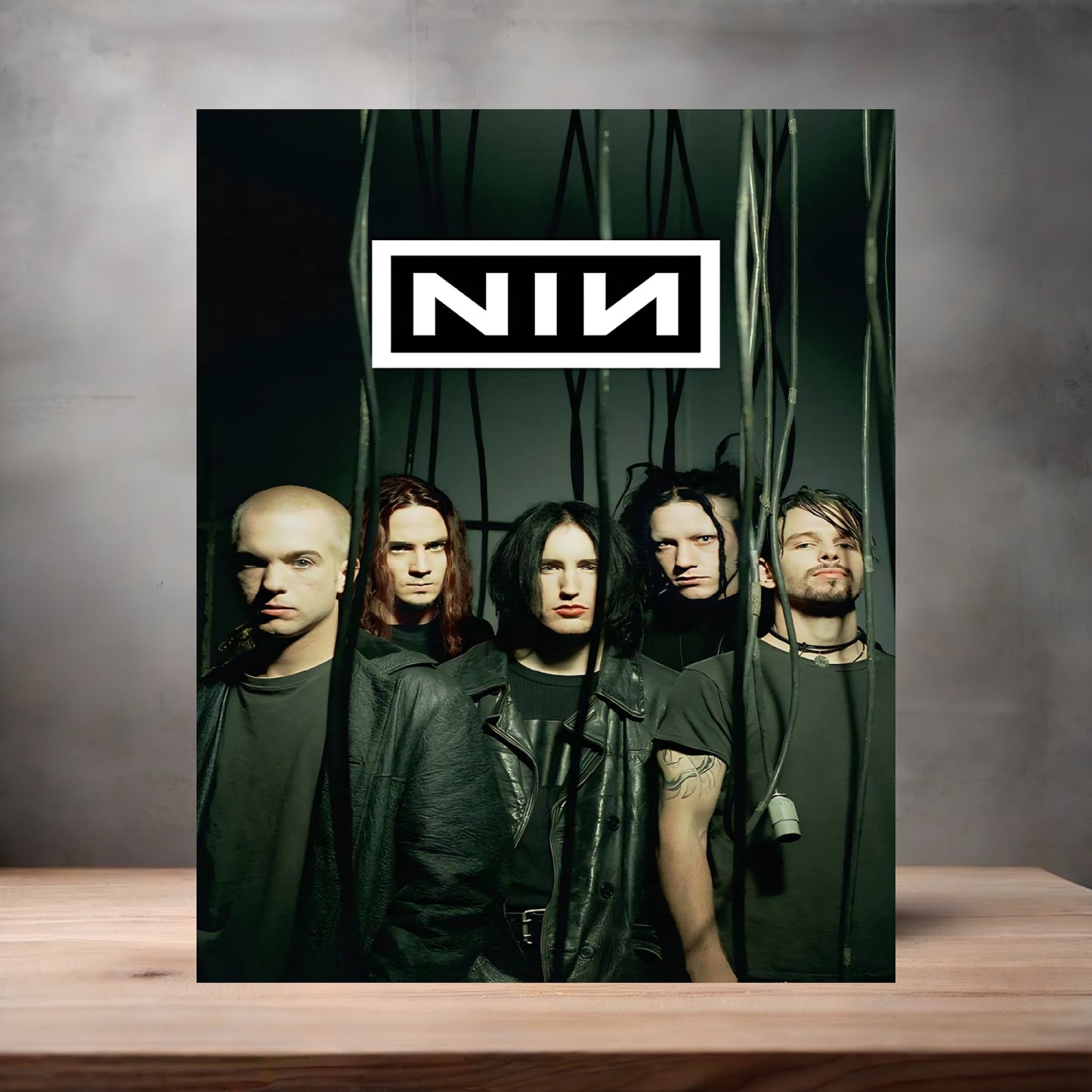 Nine Inch Nails band poster on aluminum print. Multiple sizes available.