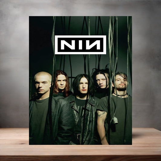 Nine Inch Nails band poster on aluminum print. Multiple sizes available.