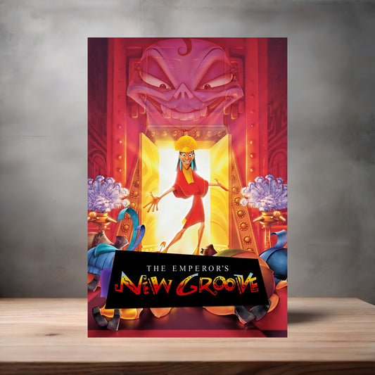 The Emperor's New Groove movie poster on aluminum print. Multiple sizes available.