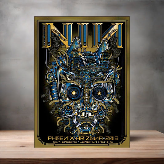 Nine Inch Nails Phoenix concert poster on aluminum print. Multiple sizes available.