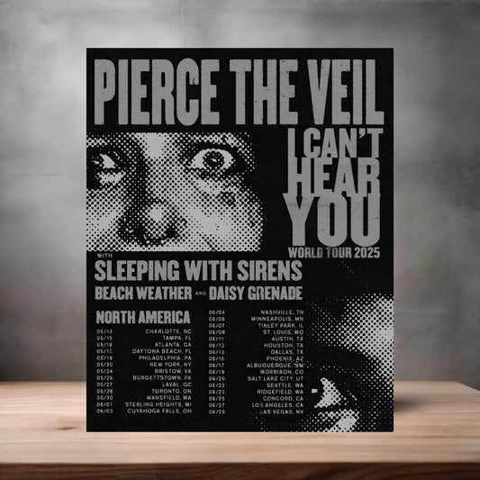 Pierce the Veil poster on aluminum print. Multiple sizes available. M