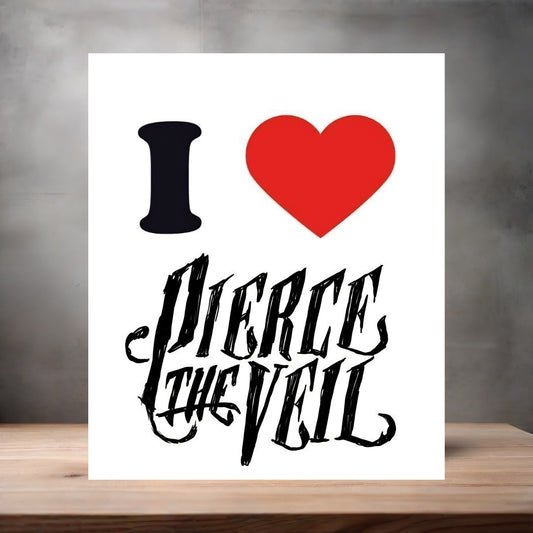 Pierce the Veil poster on aluminum print. Multiple sizes available. E