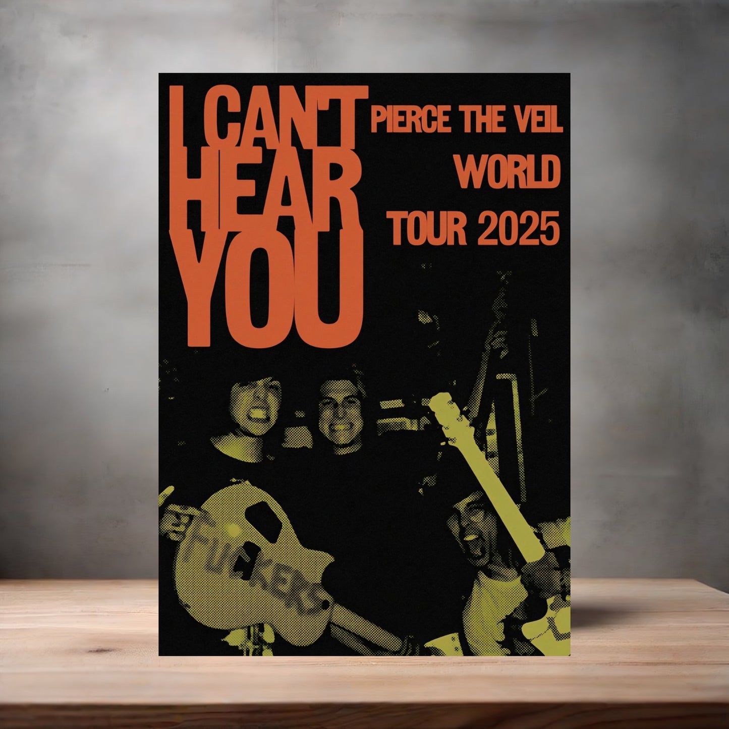 Pierce the Veil poster on aluminum print. Multiple sizes available. K