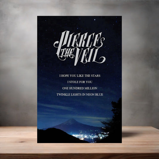 Pierce the Veil poster on aluminum print. Multiple sizes available. A