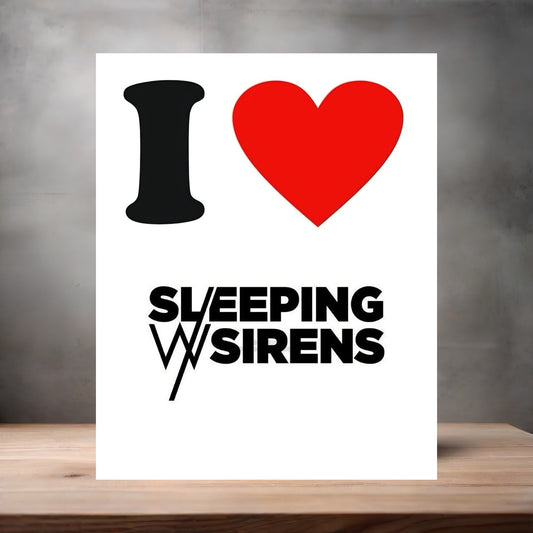Sleeping with Sirens poster on aluminum print. Multiple sizes available