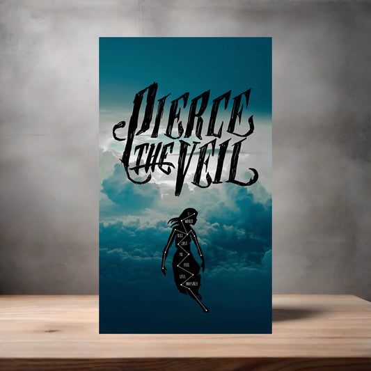 Pierce the Veil poster on aluminum print. Multiple sizes available.
