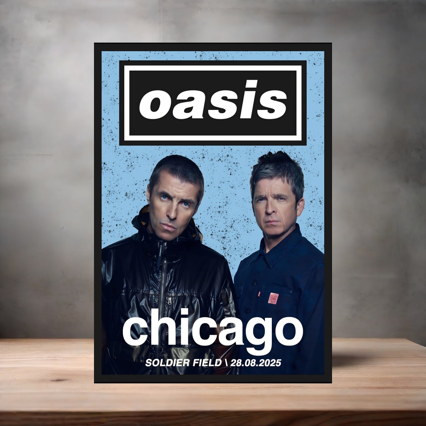 Oasis with Cage The Elephant Chicago concert poster on aluminum print. Multiple sizes available.