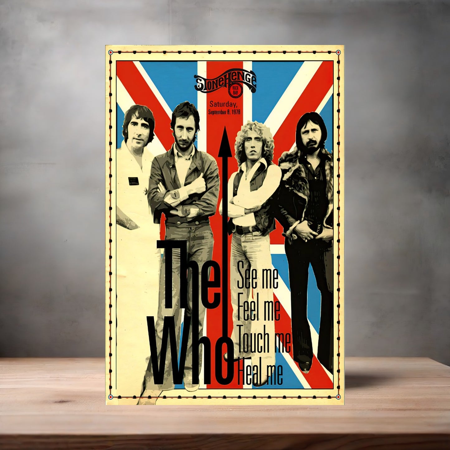 The Who concert poster on aluminum print. Multiple sizes available