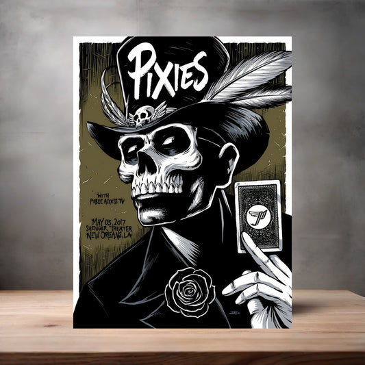 Pixies New Orleans concert poster on aluminum print. Multiple sizes available