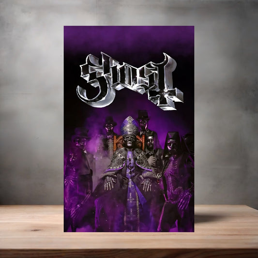 Ghost band poster on aluminum print. Multiple sizes available. E