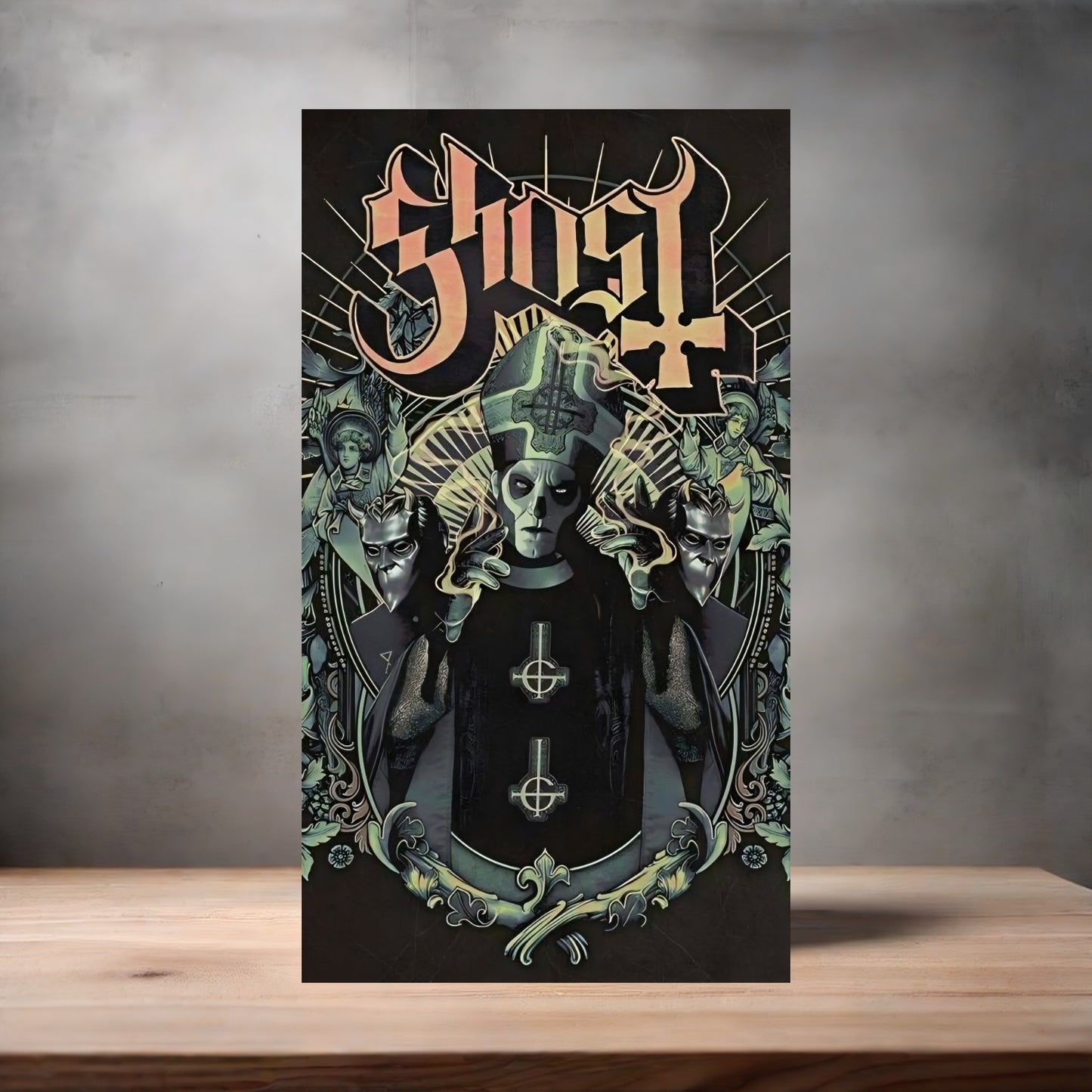 Ghost band poster on aluminum print. Multiple sizes available. A