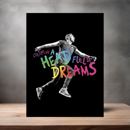 Coldplay poster on aluminum print. Multiple sizes available. D