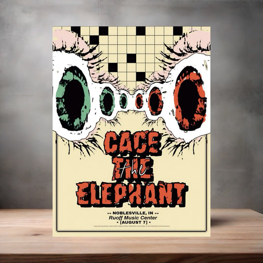 Cage The Elephant poster on aluminum print. Multiple sizes available. H