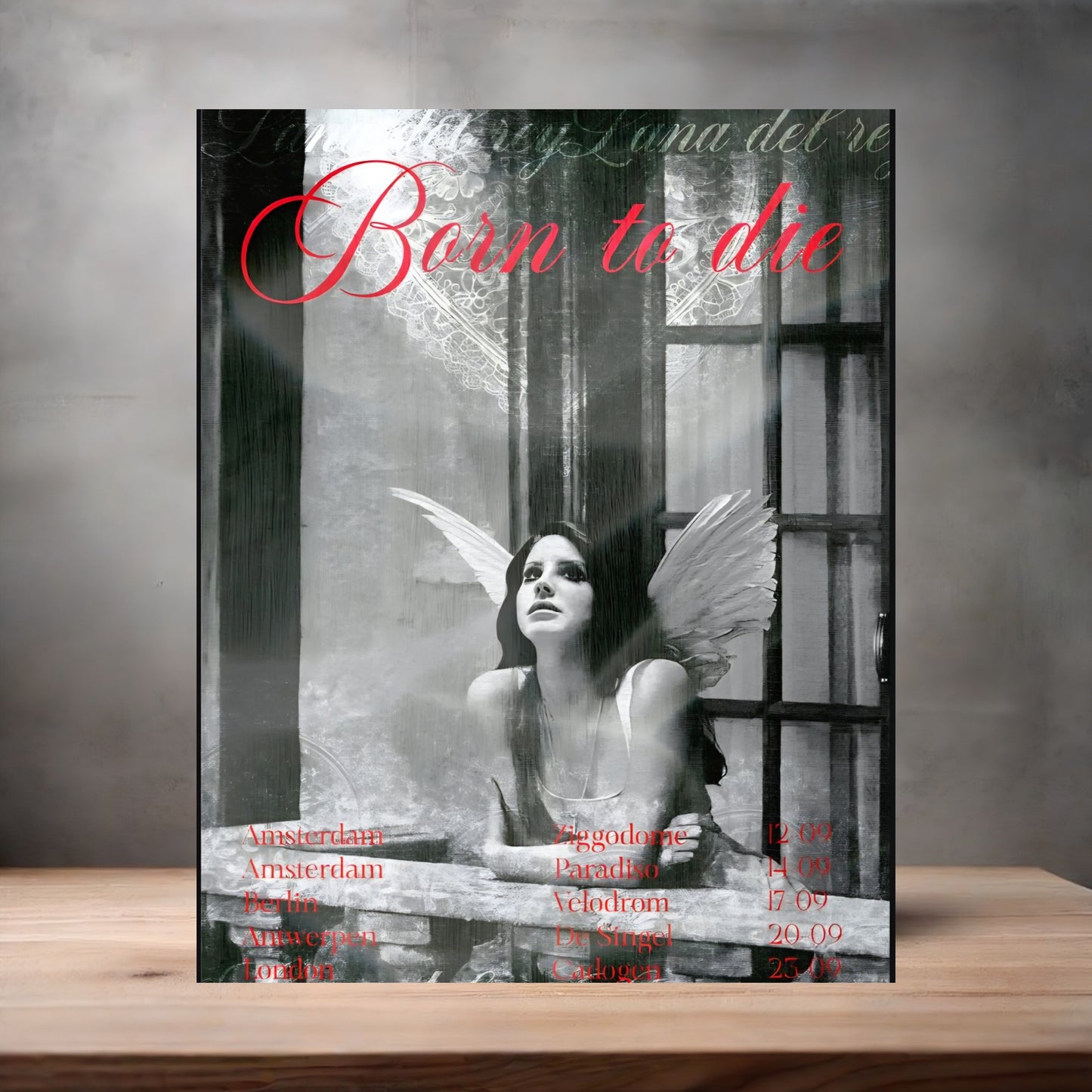 Lana Del Rey poster on aluminum print. Multiple sizes available. Born to Die