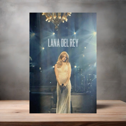 Lana Del Rey poster on aluminum print. Multiple sizes available. B