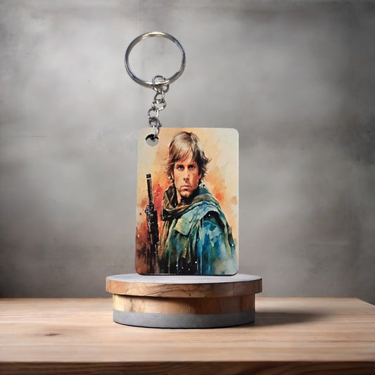 Star Wars watercolor keychain. Luke Skywalker