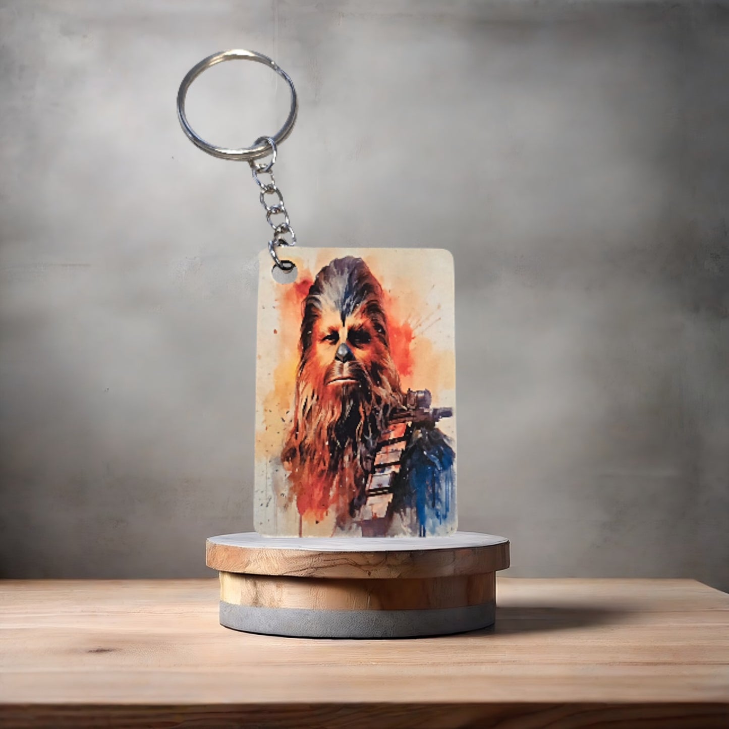Star Wars watercolor keychain. Chewbacca
